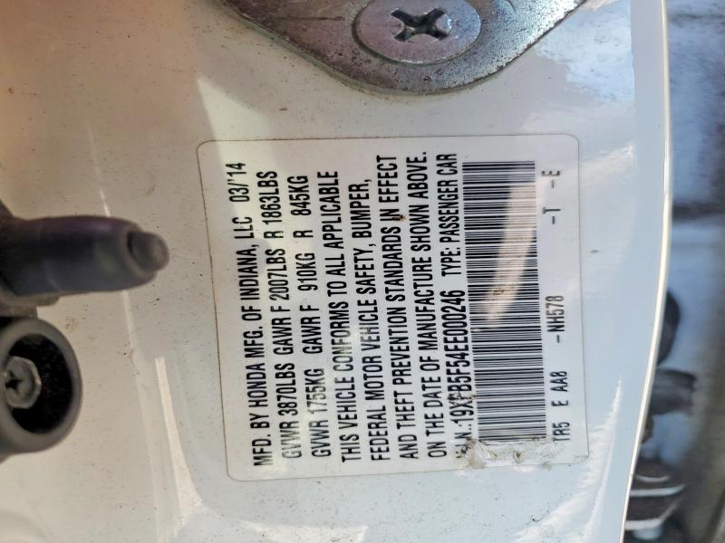 Продаж на аукціоні авто 2014 Honda Civic, vin: 19XFB5F54EE000246, номер лоту: 63658016