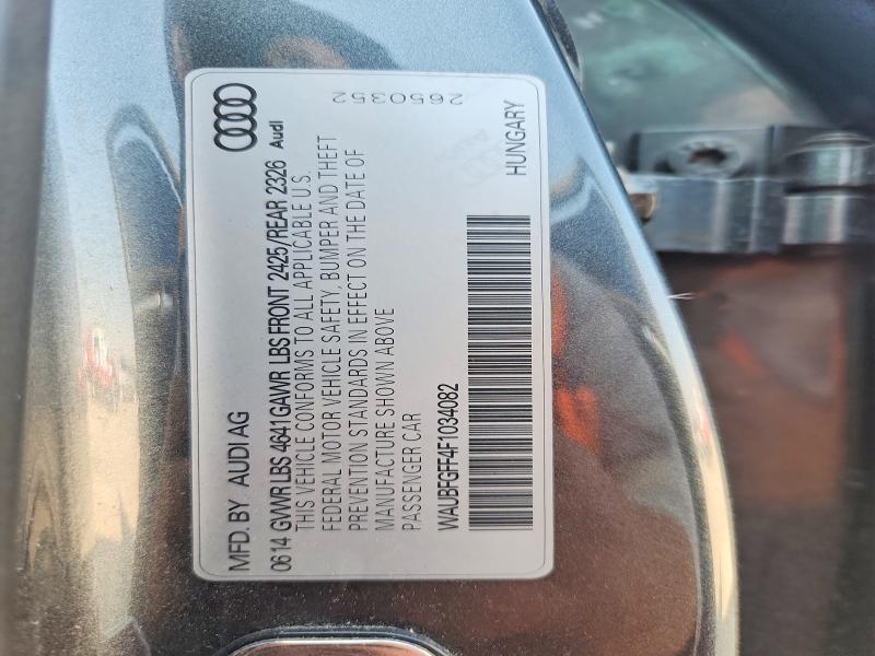 63840586 :رقم المزاد ، WAUBFGFF4F1034082 vin ، 2015 Audi S3 مزاد بيع