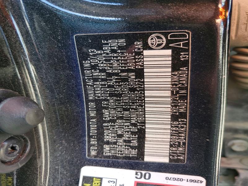 65223506 :رقم المزاد ، 2T1BURHE2EC051272 vin ، 2014 Toyota Corolla مزاد بيع