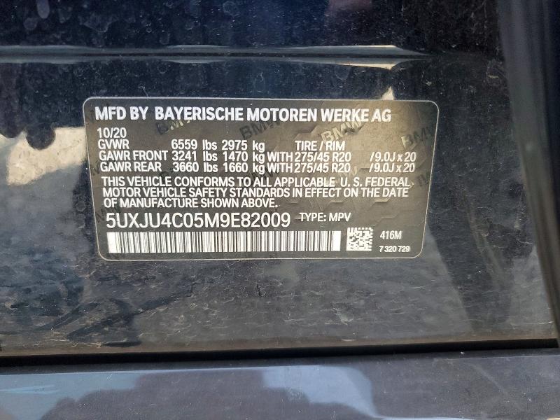 Продажа на аукционе авто 2021 Bmw X5, vin: 5UXJU4C05M9E82009, номер лота: 65833206