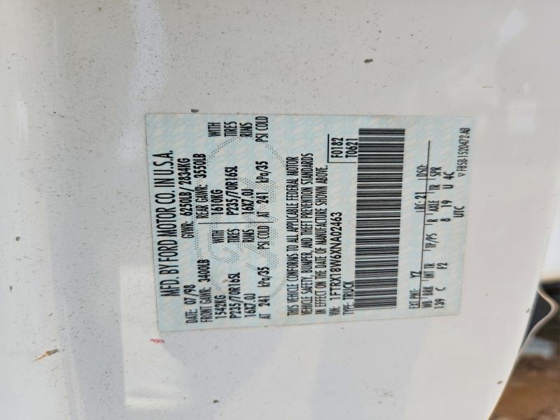 1999 Ford F150 მანქანა იყიდება აუქციონზე, vin: 1FTRX18W6XNA02463, აუქციონის ნომერი: 64233386