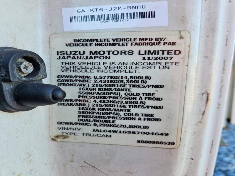 Продажа на аукционе авто 2008 Isuzu Npr, vin: JALC4W16587004649, номер лота: 65305636
