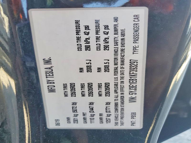 Продажа на аукционе авто 2019 Tesla Model 3, vin: 5YJ3E1EB1KF393297, номер лота: 63586976