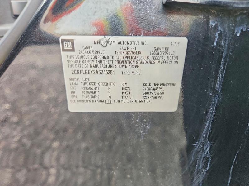 Aukcja sprzedaży 2010 Chevrolet Equinox, vin: 2CNFLGEY2A6245251, numer aukcji: 65189886