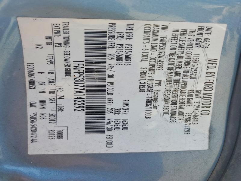 Auction sale of the 2007 Ford Taurus, vin: 1FAFP53U77A142292, lot number: 63417056