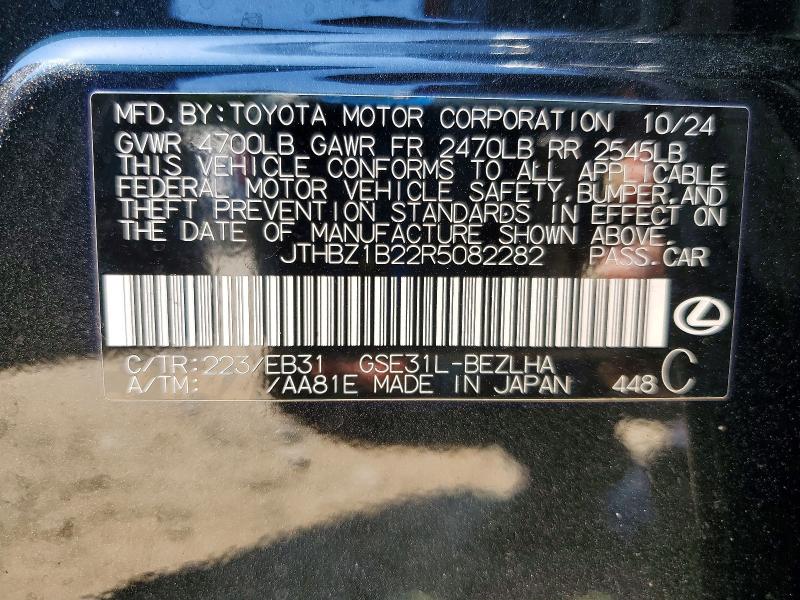 Aukcja sprzedaży 2024 Lexus Is 350, vin: JTHBZ1B22R5082282, numer aukcji: 65232766