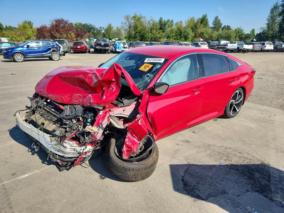 65235656 :رقم المزاد ، 1HGCV1F48MA119141 vin ، 2021 Honda Accord مزاد بيع