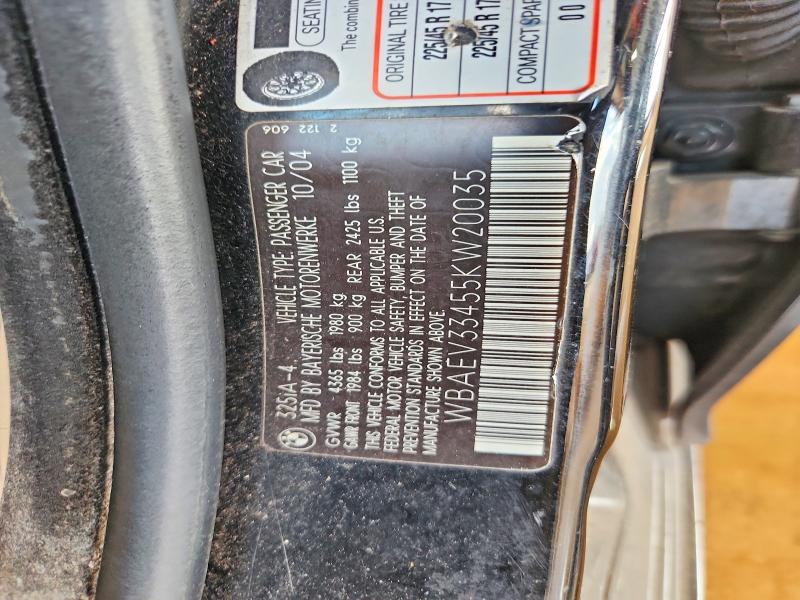 Продажа на аукционе авто 2005 Bmw 325, vin: WBAEV33455KW20035, номер лота: 64312456