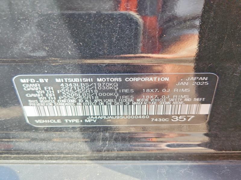 65406466 :رقم المزاد ، JA4ARUAU9SU000460 vin ، 2025 Mitsubishi Outlander Sport مزاد بيع