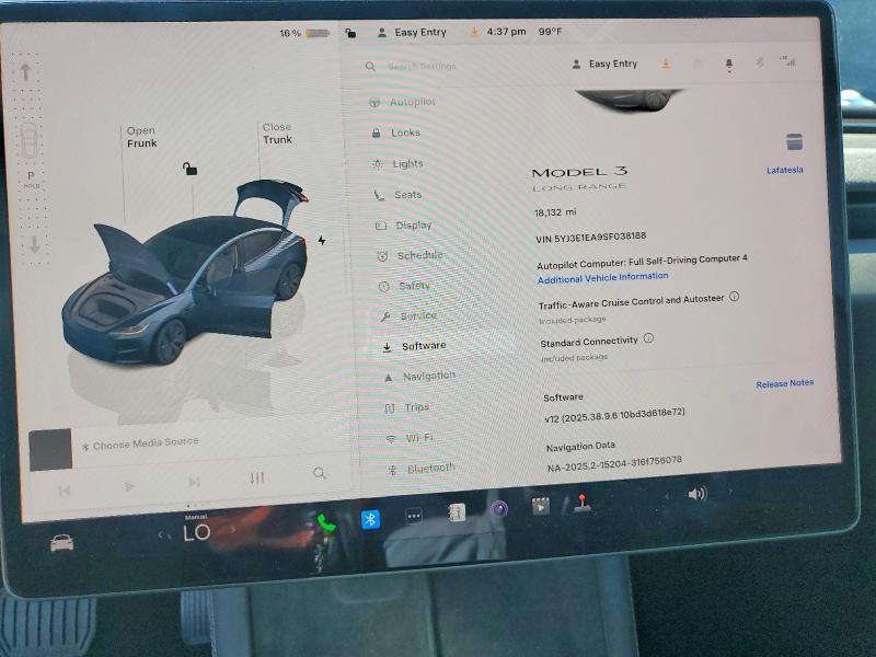 Aukcja sprzedaży 2025 Tesla Model 3, vin: 5YJ3E1EA9SF038188, numer aukcji: 63549236