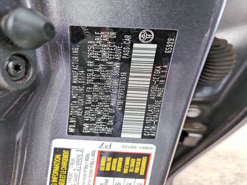 64674306 :رقم المزاد ، 4T1BF1FK7EU776918 vin ، 2014 Toyota Camry مزاد بيع