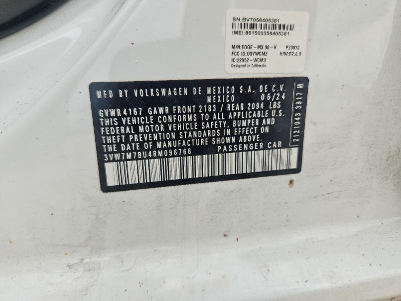 Продажа на аукционе авто 2024 Volkswagen Jetta, vin: 3VW7M7BU4RM096766, номер лота: 65403736
