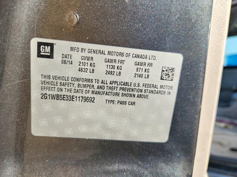 Продаж на аукціоні авто 2014 Chevrolet Impala Limited, vin: 2G1WB5E33E1179692, номер лоту: 63657116