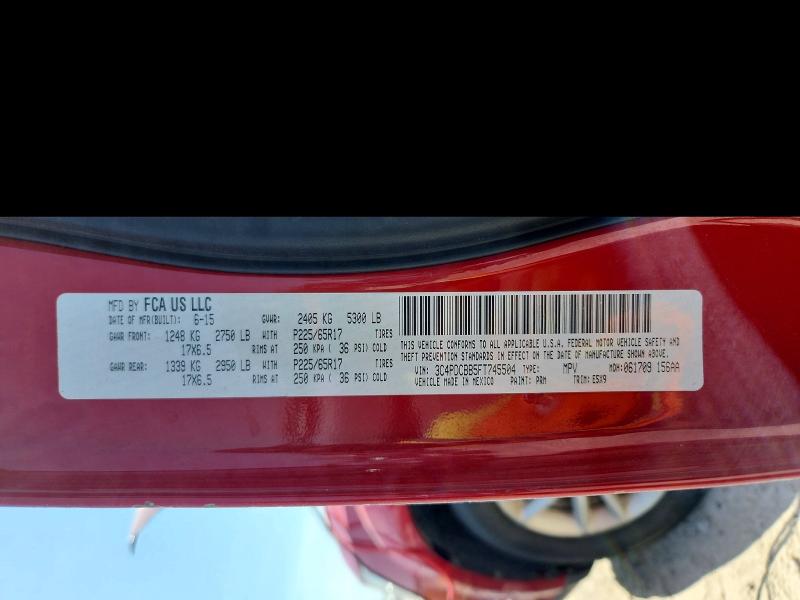 Aukcja sprzedaży 2015 Dodge Journey, vin: 3C4PDCBB5FT745504, numer aukcji: 66307156