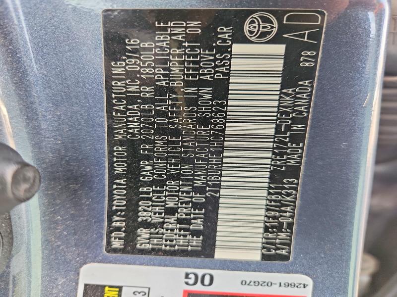 Aukcja sprzedaży 2017 Toyota Corolla, vin: 2T1BURHE1HC768623, numer aukcji: 64489356