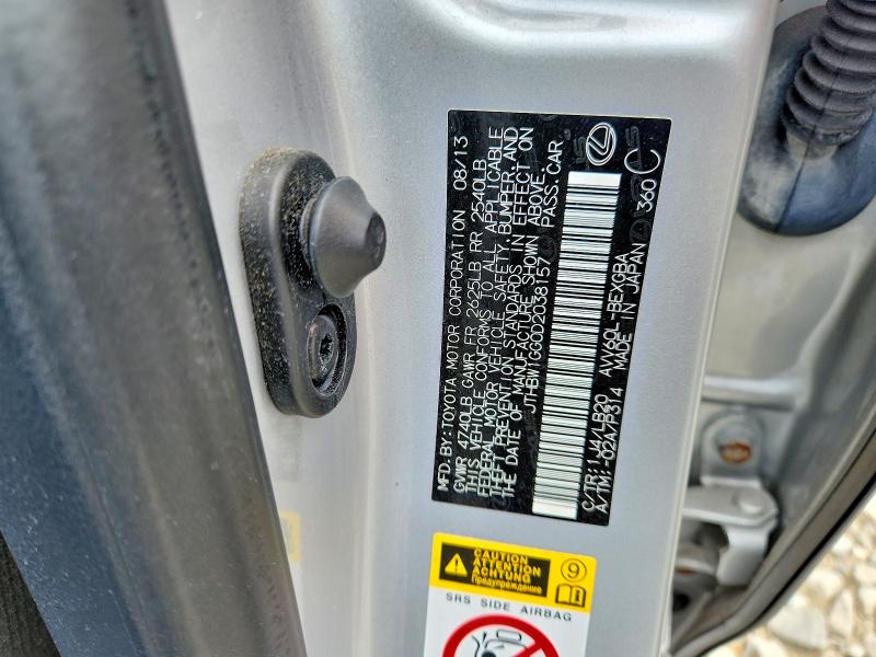 Aukcja sprzedaży 2013 Lexus Es, vin: JTHBW1GG0D2038157, numer aukcji: 64402546