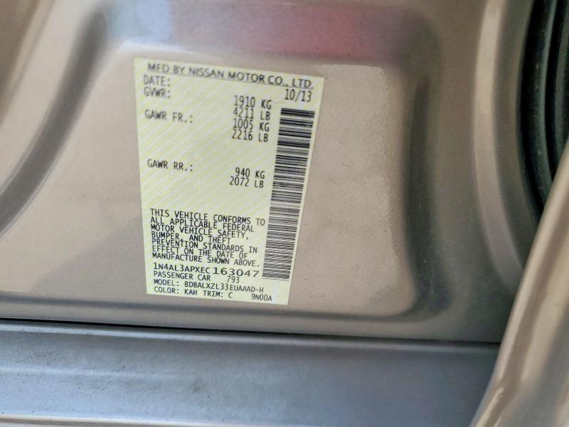64276616 :رقم المزاد ، 1N4AL3APXEC163047 vin ، 2014 Nissan Altima مزاد بيع