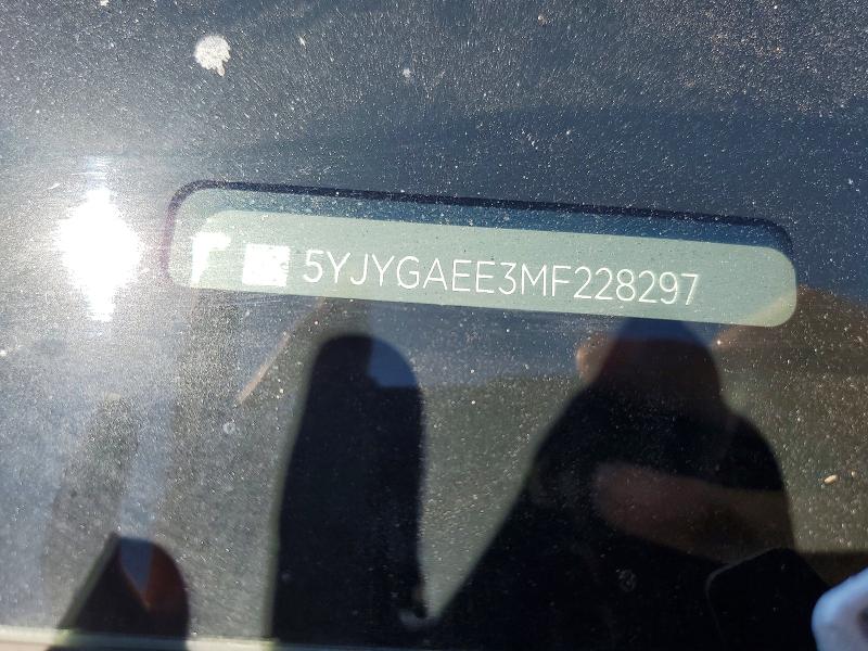 Aukcja sprzedaży 2021 Tesla Model Y, vin: 5YJYGAEE3MF228297, numer aukcji: 63723966
