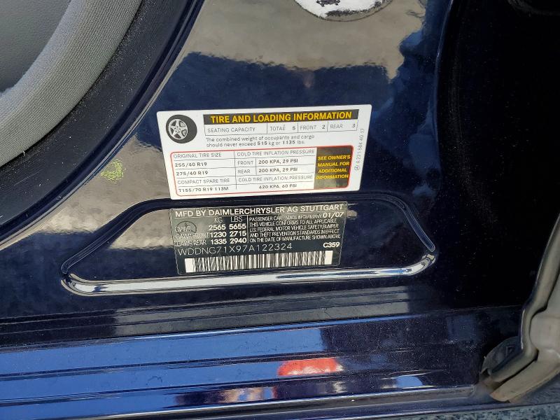 65494096 :رقم المزاد ، WDDNG71X97A122324 vin ، 2007 Mercedes-benz S مزاد بيع
