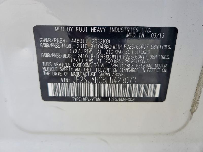 Продаж на аукціоні авто 2014 Subaru Forester, vin: JF2SJAHC8EH423073, номер лоту: 65191306