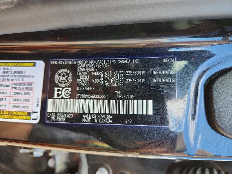 65244836 :رقم المزاد ، 2T2BBMCA6RC038510 vin ، 2024 Lexus Rx 350h مزاد بيع