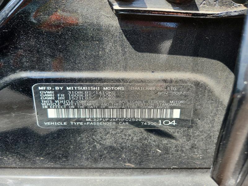 Продаж на аукціоні авто 2023 Mitsubishi Mirage, vin: ML32FUFJXPHF02529, номер лоту: 66335266