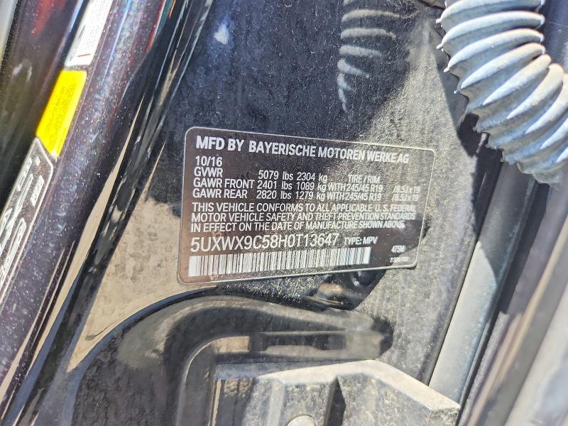 Aukcja sprzedaży 2017 Bmw X3, vin: 5UXWX9C58H0T13647, numer aukcji: 66544046