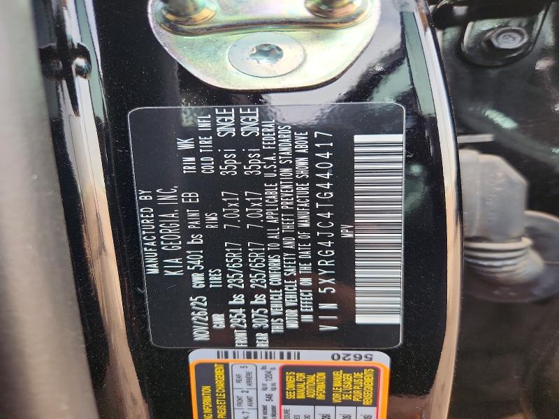 Aukcja sprzedaży 2026 Kia Sorento, vin: 5XYRG4JC4TG440417, numer aukcji: 62903396