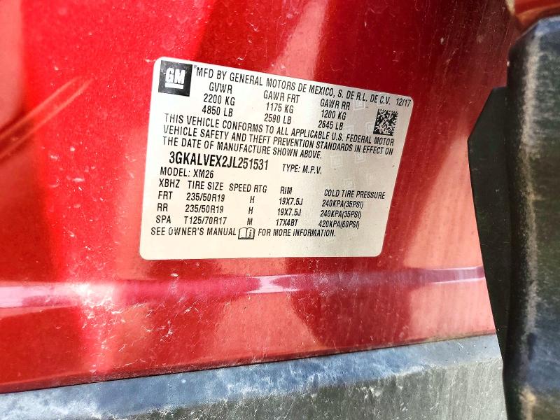 65389116 :رقم المزاد ، 3GKALVEX2JL251531 vin ، 2018 Gmc Terrain مزاد بيع