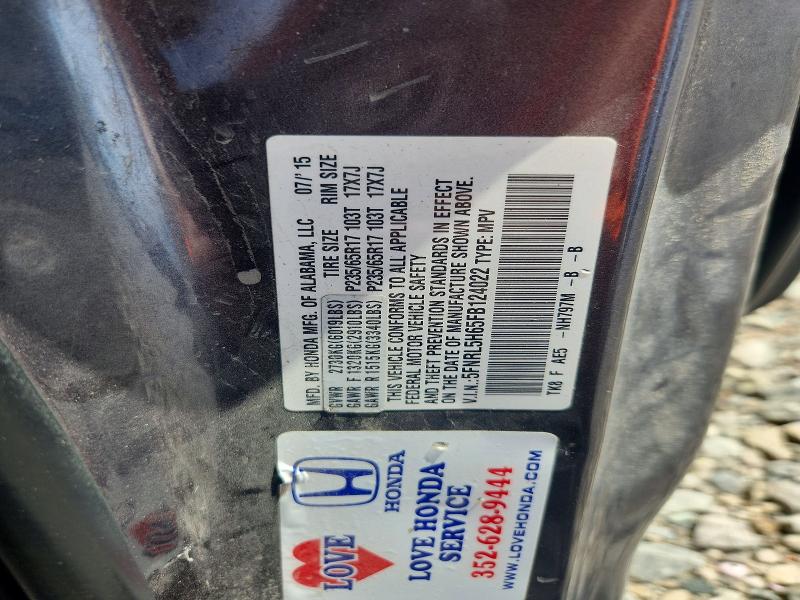 2015 Honda Odyssey მანქანა იყიდება აუქციონზე, vin: 5FNRL5H65FB124022, აუქციონის ნომერი: 66537316