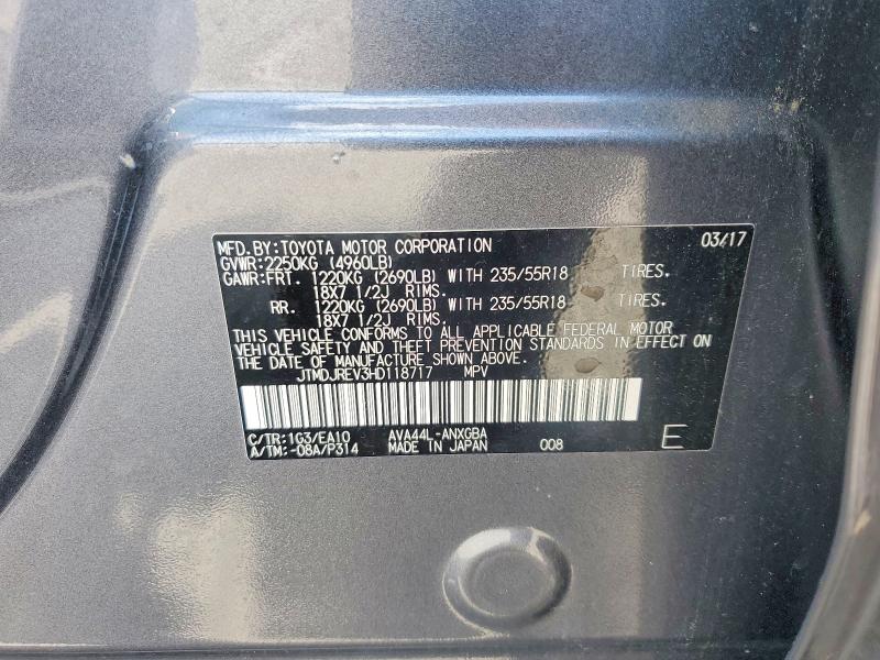 66552386 :رقم المزاد ، JTMDJREV3HD118717 vin ، 2017 Toyota Rav4 Hv مزاد بيع