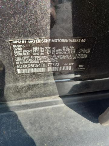 64809826 :رقم المزاد ، 5UXKR6C54F0J77733 vin ، 2015 Bmw X5 Xdrive50i مزاد بيع