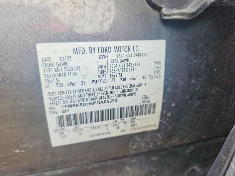 Продажа на аукционе авто 2023 Ford Explorer, vin: 1FMSK8DH6PGA05590, номер лота: 64150536
