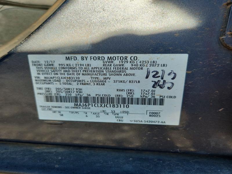 Продажа на аукционе авто 2018 Ford Ecosport, vin: MAJ6P1CLXJC183110, номер лота: 65012396