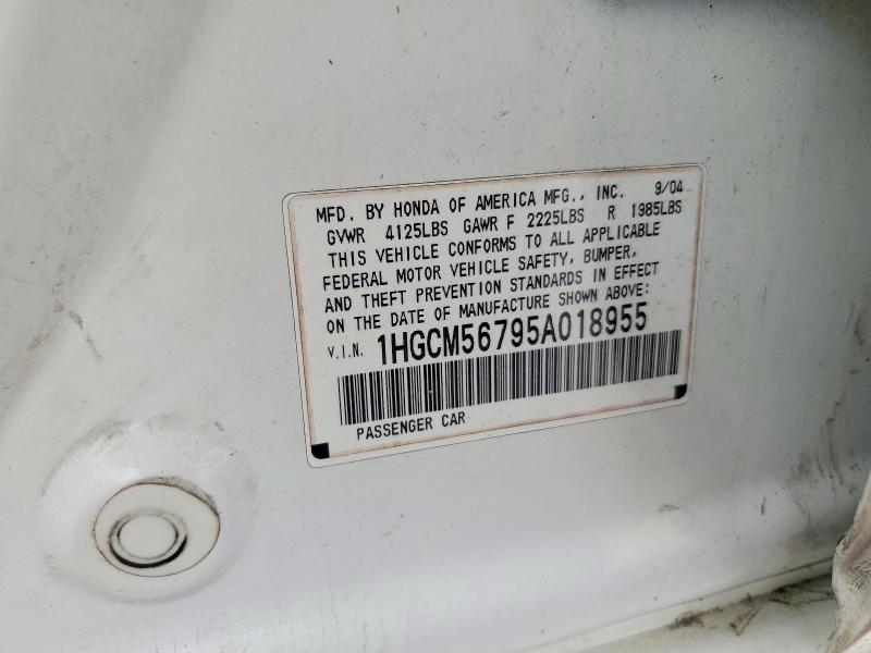 Продажа на аукционе авто 2005 Honda Accord, vin: 1HGCM56795A018955, номер лота: 65903746