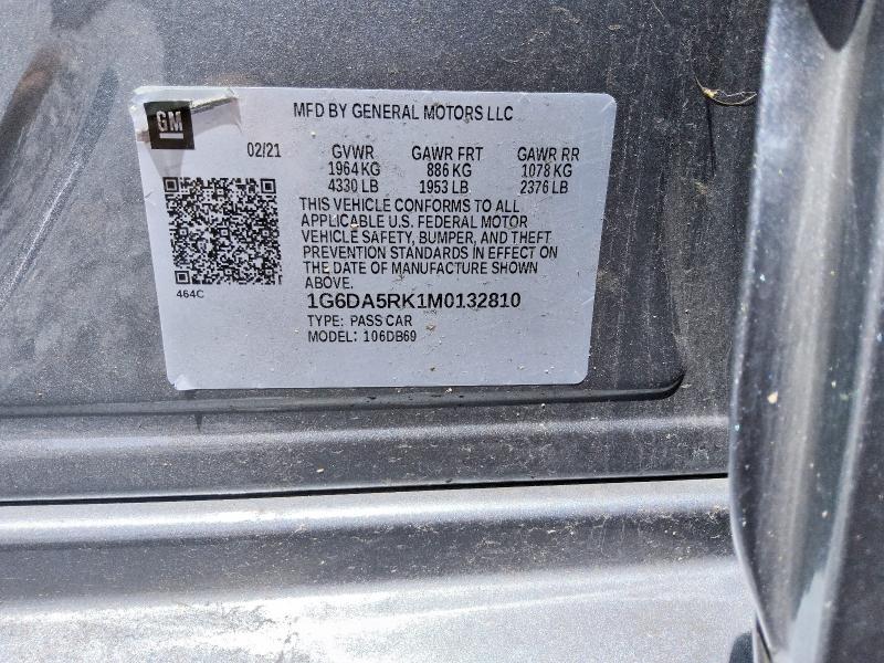 62600096 :رقم المزاد ، 1G6DA5RK1M0132810 vin ، 2021 Cadillac Ct4 مزاد بيع