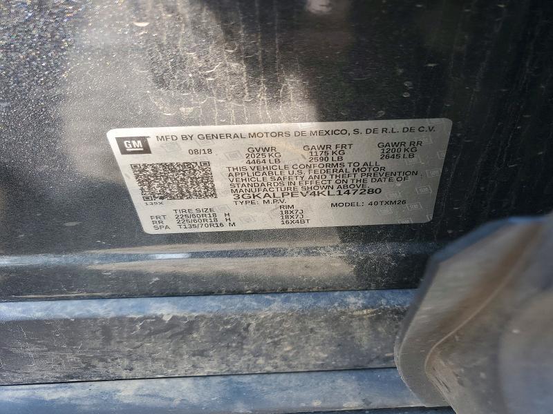 Aukcja sprzedaży 2019 Gmc Terrain, vin: 3GKALPEV4KL147280, numer aukcji: 63349096