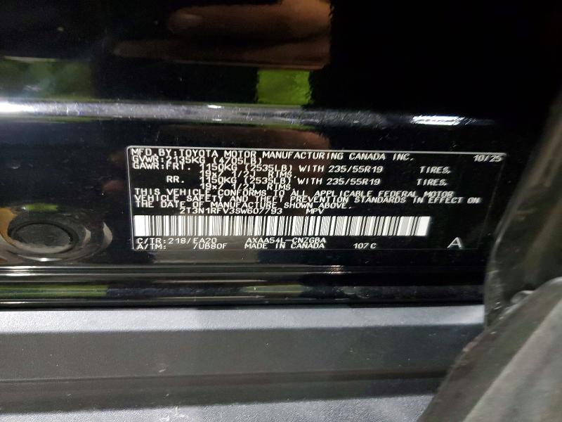 65486086 :رقم المزاد ، 2T3N1RFV3SW607793 vin ، 2025 Toyota Rav4 مزاد بيع