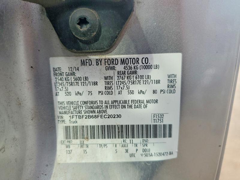 Auction sale of the 2015 Ford F250, vin: 1FTBF2B68FEC20230, lot number: 64770466