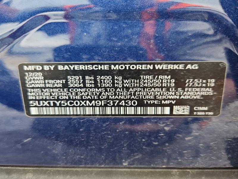 Продаж на аукціоні авто 2021 Bmw X3, vin: 5UXTY5C0XM9F37430, номер лоту: 65254496