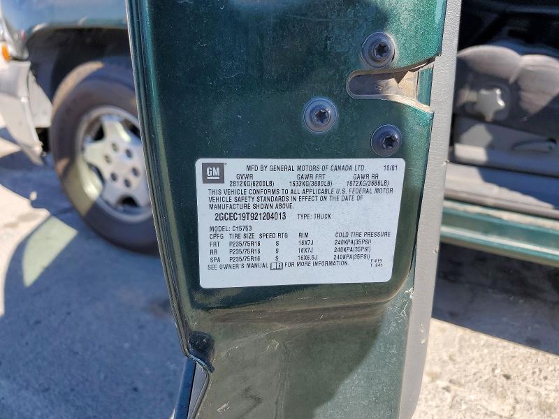 66008316 :رقم المزاد ، 2GCEC19T921204013 vin ، 2002 Chevrolet Silverado مزاد بيع