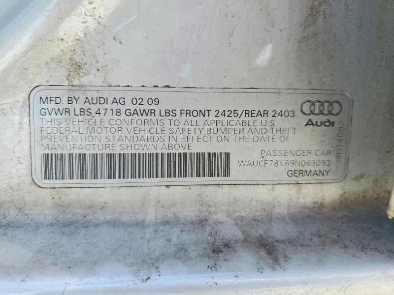 Продаж на аукціоні авто 2009 Audi A4, vin: WAUCF78K69N063093, номер лоту: 64239146