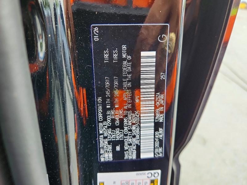 Aukcja sprzedaży 2026 Toyota 4runner, vin: JTEVA5BR6T5100425, numer aukcji: 65521106