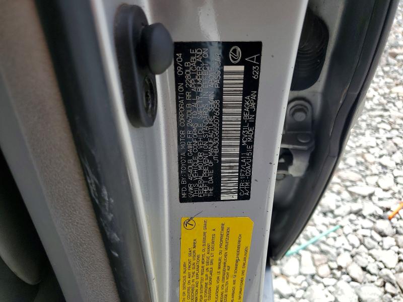 Aukcja sprzedaży 2005 Lexus Es, vin: JTHBA30G655076058, numer aukcji: 64502646