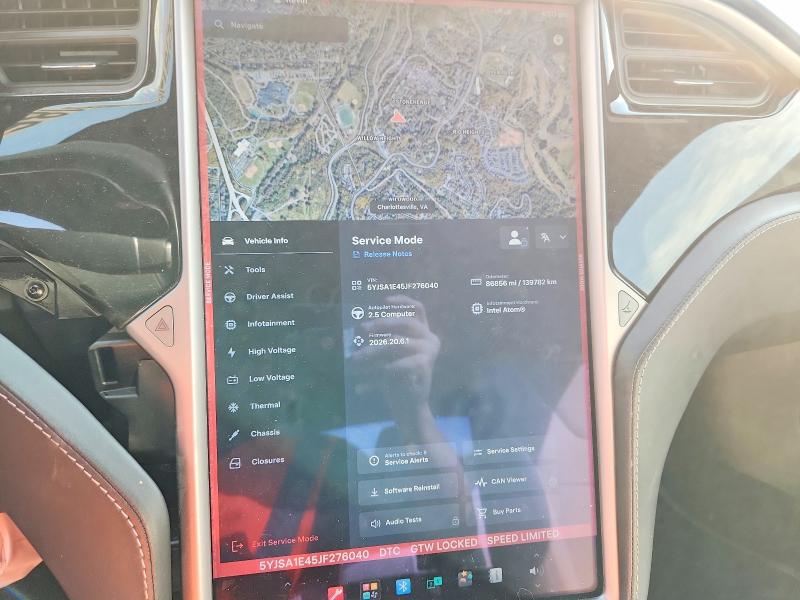 Продажа на аукционе авто 2018 Tesla Model S, vin: 5YJSA1E45JF276040, номер лота: 65276186