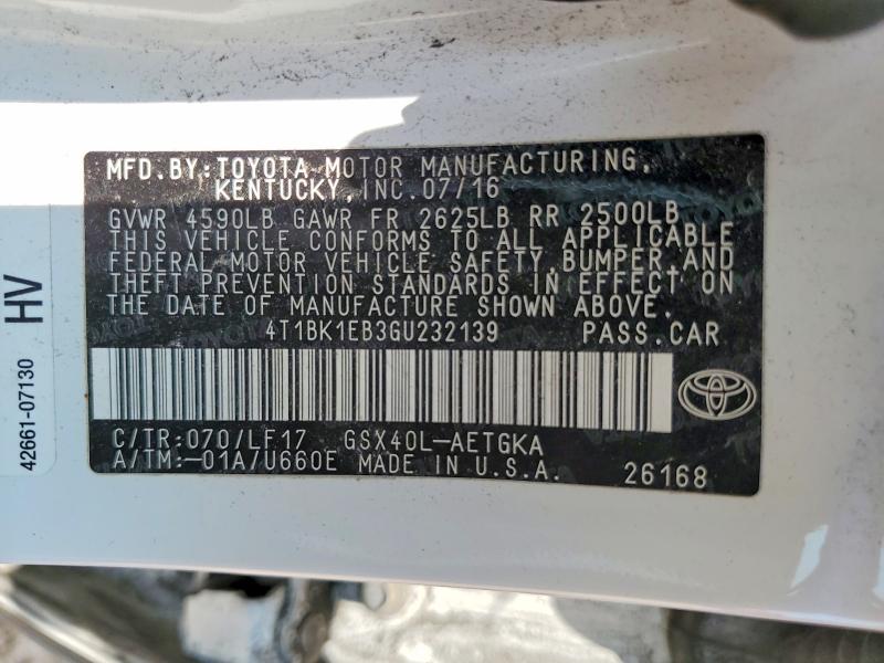 Продаж на аукціоні авто 2016 Toyota Avalon, vin: 4T1BK1EB3GU232139, номер лоту: 64453226