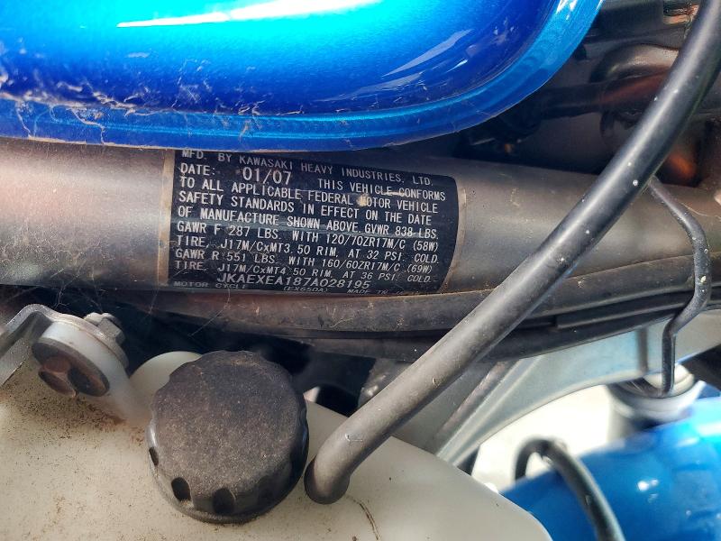Продажа на аукционе авто 2007 Kawasaki Ex650, vin: JKAEXEA187A028195, номер лота: 66888146