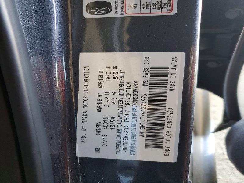 Продажа на аукционе авто 2016 Mazda 3, vin: JM1BM1U7XG1276975, номер лота: 66303706