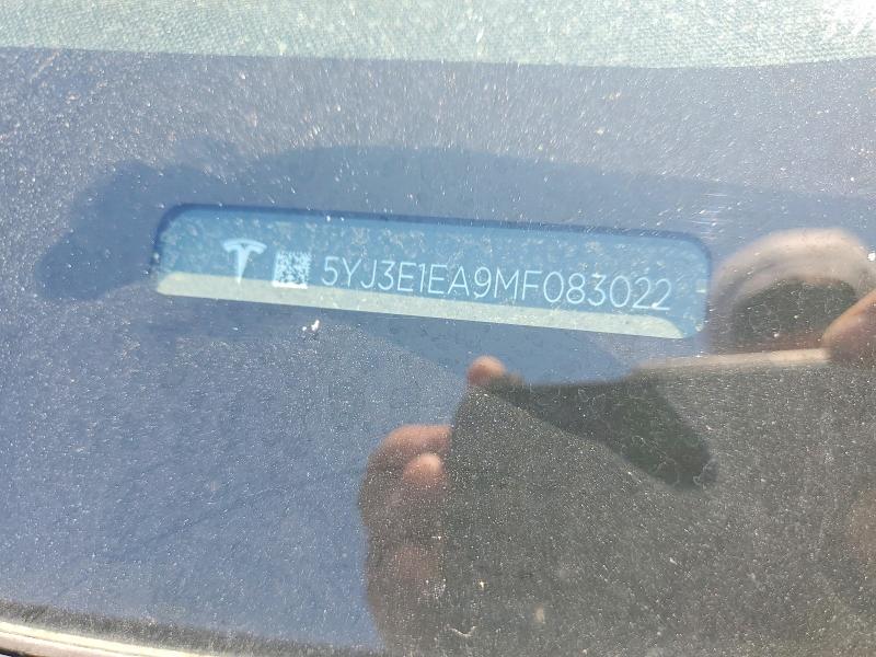 64442096 :رقم المزاد ، 5YJ3E1EA9MF083022 vin ، 2021 Tesla Model 3 مزاد بيع