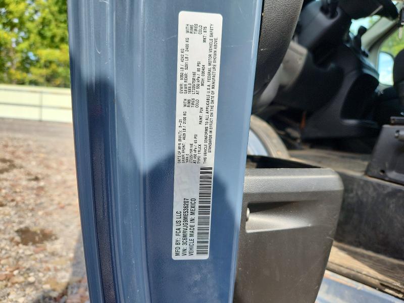 65391846 :رقم المزاد ، 3C6MRVJG9ME536207 vin ، 2021 Ram Promaster 3500 مزاد بيع